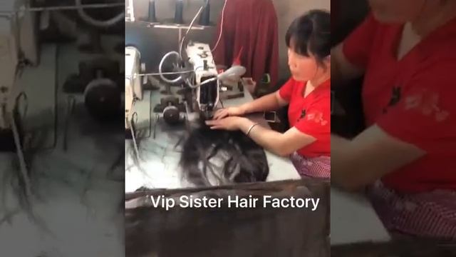 Hair sewing in our factory смотреть онлайн