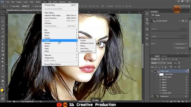 Create An Oil Painting Effect In Photoshop - SD Creative Productions смотреть онлайн