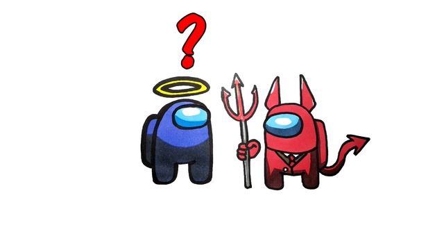 АНИМАЦИЯ АНГЕЛ И ДЬЯВОЛ, Among Us смотреть онлайн