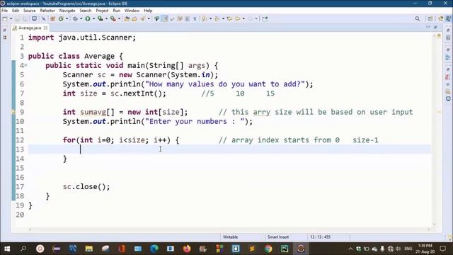 Java Program 5 in Telugu (Sum and Average of Numbers Using Array) by Kotha Abhishek смотреть онлайн
