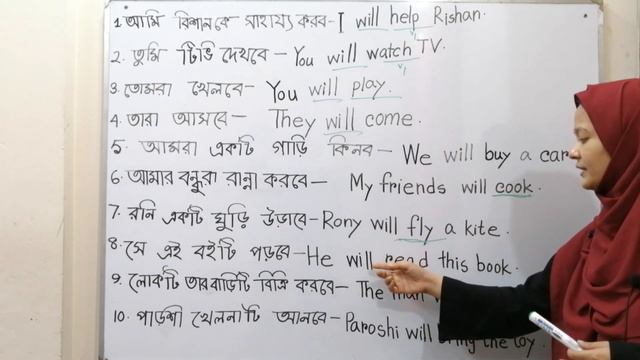 সহজ করে Tense শিখি | Future Indefinite Tense (Affirmative Sentence) | Mishal's School смотреть онлайн