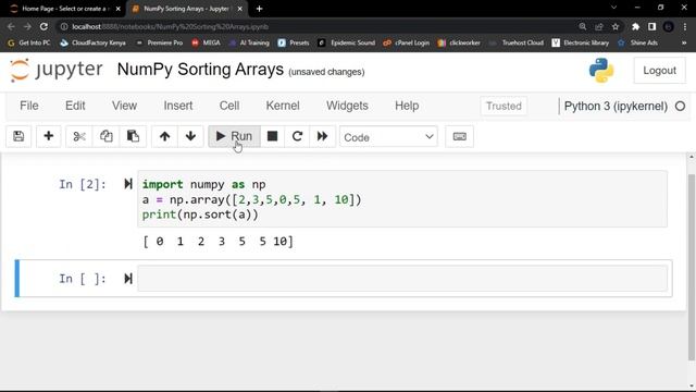NumPy TUTORIALS | LESSON 13 | ARRAY SORT смотреть онлайн