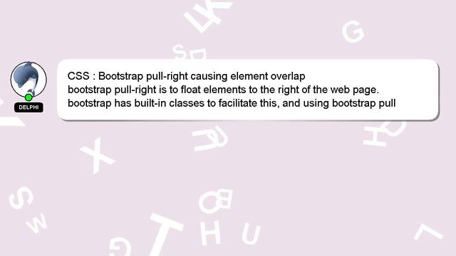 CSS : Bootstrap pull-right causing element overlap смотреть онлайн