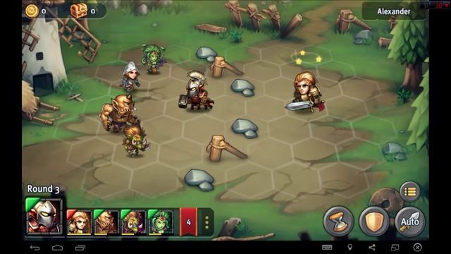 Heroes Tactics Heroic Mode Level 1-1 ★★★ (F2P Heroes + No Pegasus) смотреть онлайн