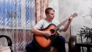 Ой при лужку на гитаре