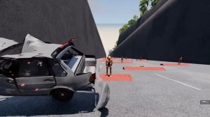 100 ЧЕЛОВЕК ПРОТИВ НЕУПРАВЛЯЕМОЙ МАШИНЫ НА СПУСКЕ | BeamNG.drive