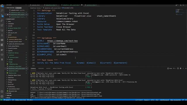 PART 7 | Robot Framework - DataDriver Library | How to create Data Driven Testing with Excel |Ru EL смотреть онлайн