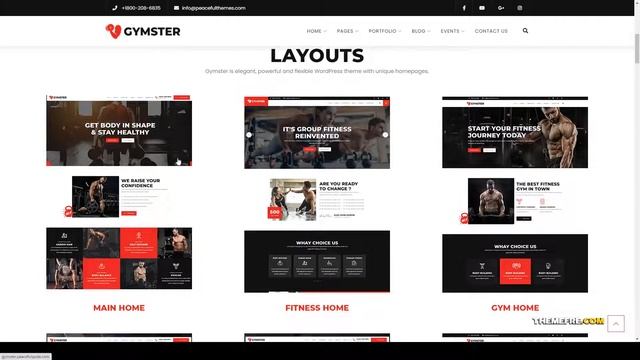 Gymster - Fitness and Gym WordPress Theme gym health Easy Create Website смотреть онлайн