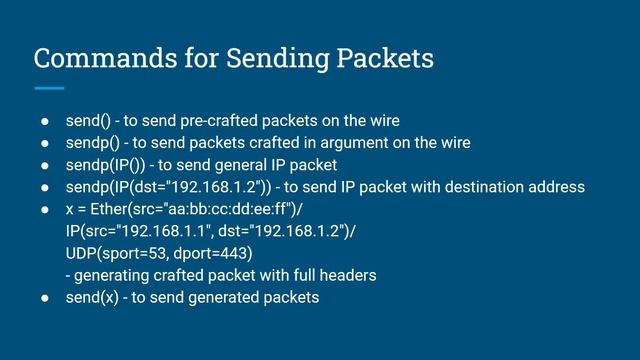 Intro to the Scapy Packet Manipulation Tool смотреть онлайн