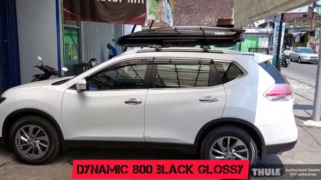 Roofbox THULE Dynamic 800 slim + Wingbar EDGE black low profile смотреть онлайн