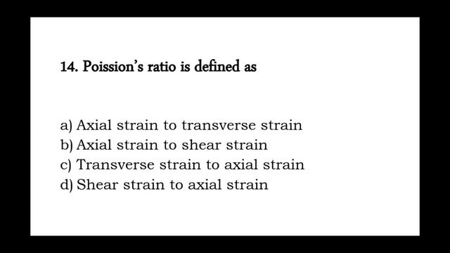 MCQ's for Stress and Strain (Part 01) | Strength of materials | Civil Engineering смотреть онлайн