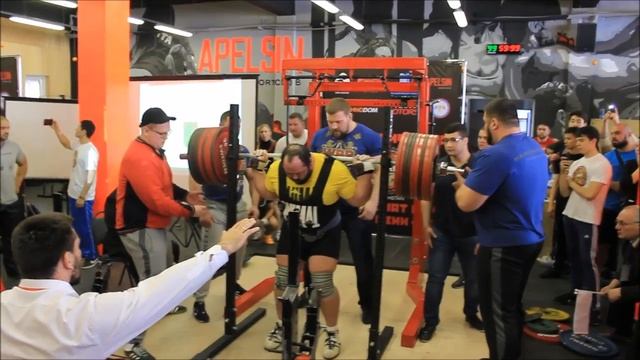 Malanichev Andrey squat RAW with wraps 480kg, Asia WRPF смотреть онлайн