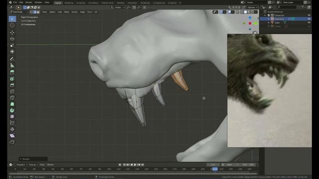 Werewolf Head Sculpting - Blender 2.81 смотреть онлайн