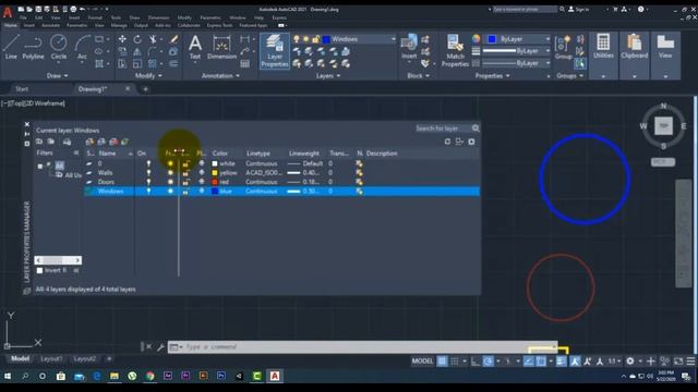 Layers Toolbar in AutoCAD 2021, Add,Edit & Lock Layers and Change Color, Linetype,Lineweight,Trans. смотреть онлайн