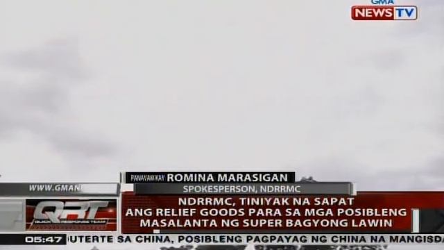 QRT: Panayam kay Romina Marasigan, spokesperson, NDRRMC смотреть онлайн