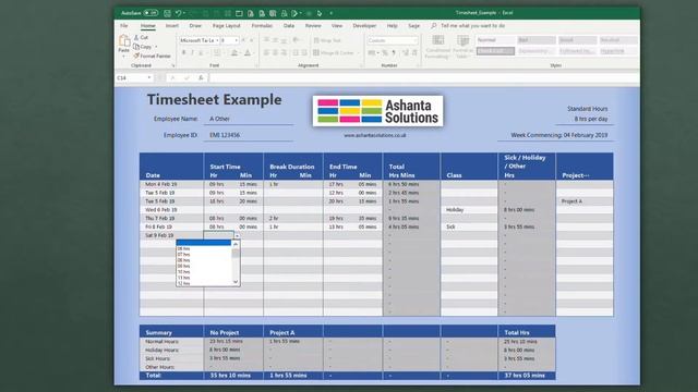 Bespoke Timesheets in Microsoft Excel смотреть онлайн
