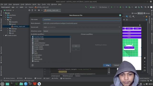 Belajar Android Studio - Parent Layout LINEAR RELATIVE CONSTRAINT смотреть онлайн