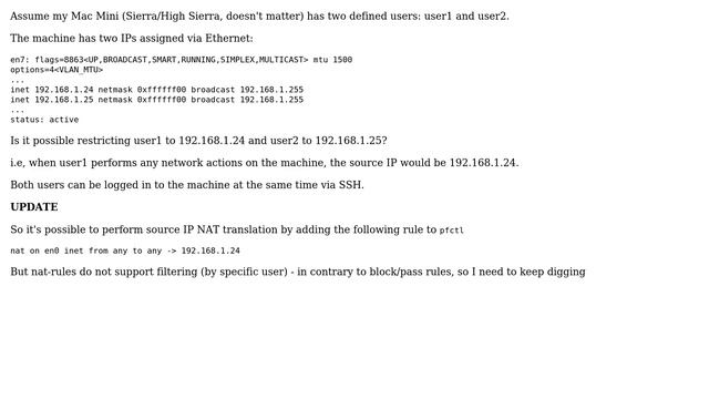Apple: Restricting a user to a specific source network IP address смотреть онлайн