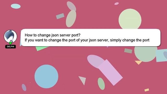How to change json server port? смотреть онлайн