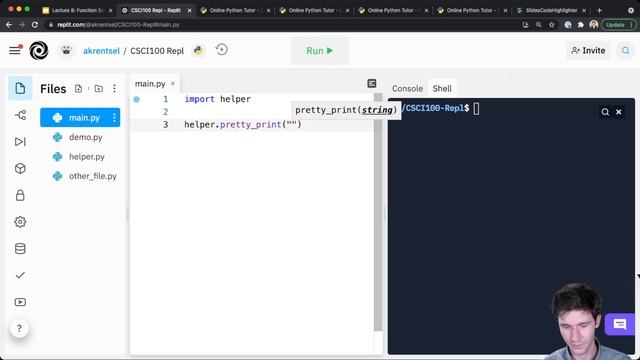 CSCI100: Lecture 8.4 - Modules and Import смотреть онлайн