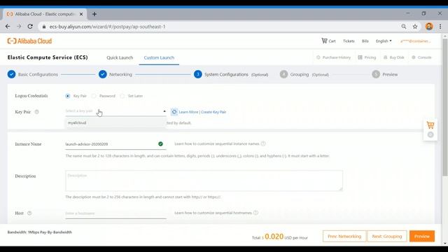 Create ECS Linux Instance in Alibaba Cloud Platform смотреть онлайн