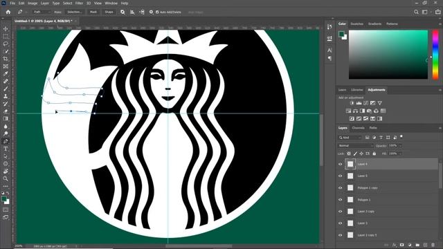 Circular Logo Design Photoshop Tutorial | Text on Circular Path - Starbucks смотреть онлайн