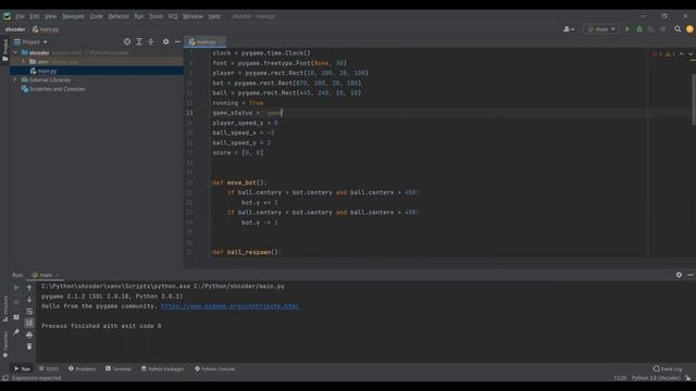 ДЕЛАЕМ ИГРУ НА PYTHON | PYGAME | СЧЕТ И РЕСТАРТ смотреть онлайн
