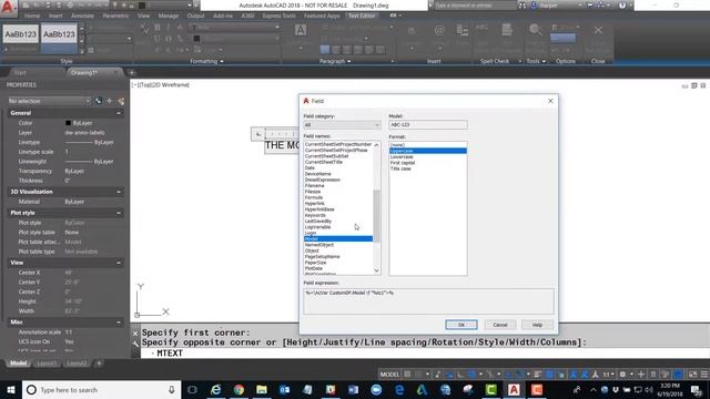 AutoCAD Tutorial — Creating and Using Custom Fields смотреть онлайн
