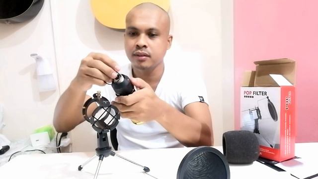 Unboxing Microphone Mini Holder Stand with Pop Filter from Shopee Quick Review смотреть онлайн