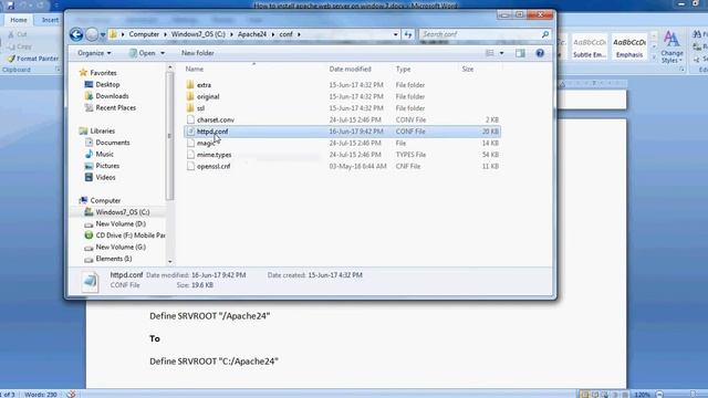 Apache Web Server installation on Window 7 смотреть онлайн