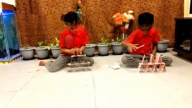 How to Build Beautiful Tower of Cards//Castle of Cards//Holiday Entertainment//കാർഡ് ടവർ смотреть онлайн