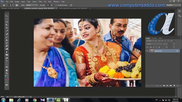 Photoshop CC Tutorials in Telugu 20|| Blur Tool, Sharpen Tool || computersadda.com смотреть онлайн