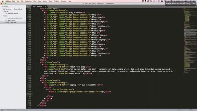 Bootstrap 4: Create a blog – Newsletter смотреть онлайн