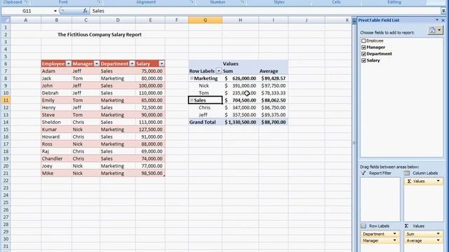 Pivot Table and Pivot Chart report in Excel смотреть онлайн