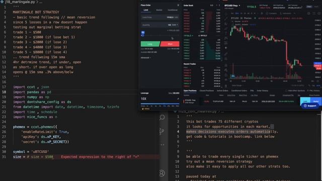 Python Trading Bot using the Martingale Strategy смотреть онлайн