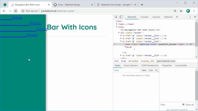 Create a Navigation Bar with Icons - HTML, CSS & JavaScript Tutorial For Beginners | Web Design смотреть онлайн
