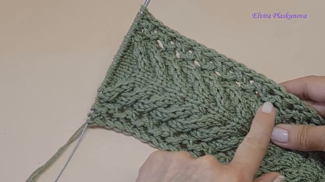 ЖЕНСКАЯ ПОВЯЗКА НА ГОЛОВУ СПИЦАМИ БЕЗ ОТРЫВА НИТИ. смотреть онлайн