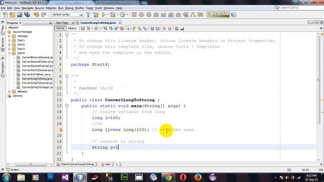 Convert Long object to String object in Java Netbeans смотреть онлайн