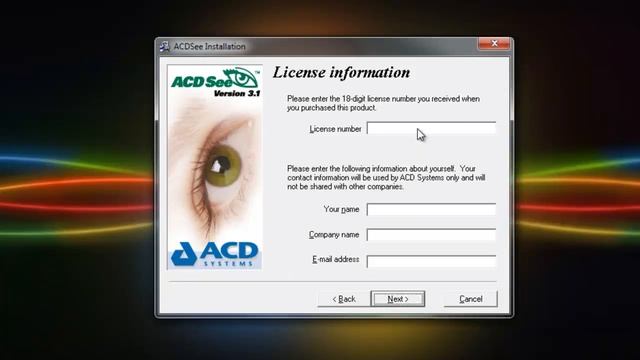 ACDsee V3.1 serial key смотреть онлайн