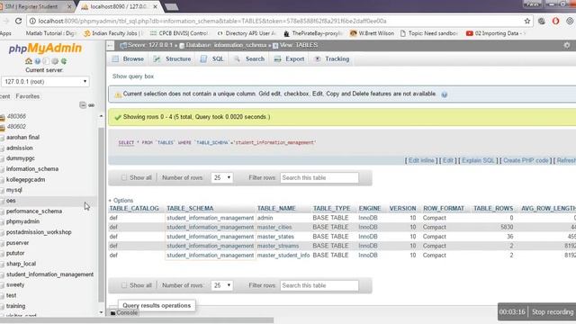 12 Student Information Management SQL Injection Attack смотреть онлайн