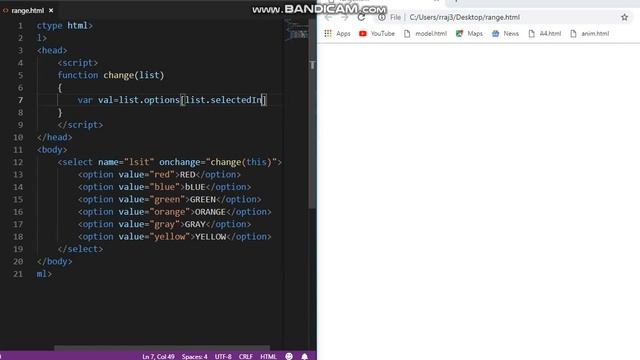 SELECT OPTION AND CHANGE BACKGROUND COLOR USING HTML CSS AND JS. смотреть онлайн