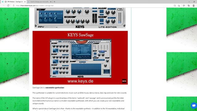 Free VST Plugin | PPV Medien SawSage Lite Synth, Wavetable