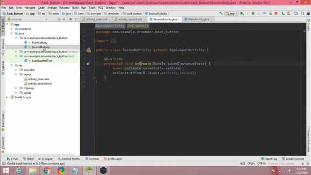 Back Button on ActionBar in android смотреть онлайн