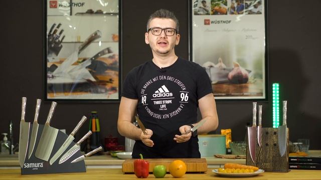 Кухонные ножи Samura Bamboo - обзор и тест ножей Самура Бамбу. Отзывы о ножах. смотреть онлайн