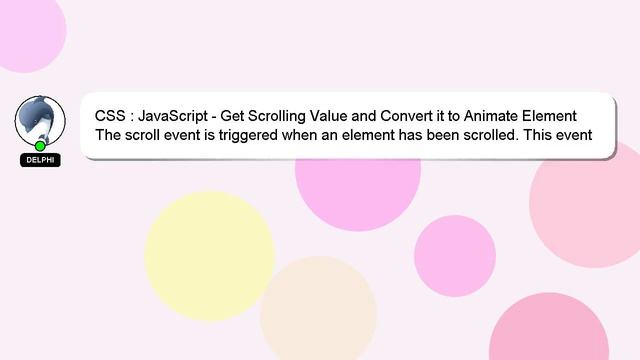 CSS : JavaScript - Get Scrolling Value and Convert it to Animate Element смотреть онлайн