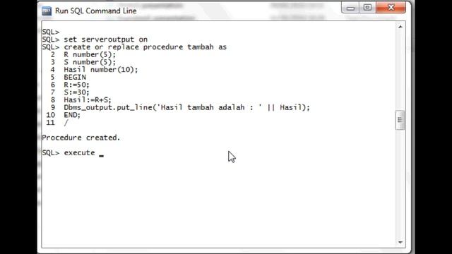 Contoh Program PL/SQL Procedure Tanpa Parameter Pada Oracle смотреть онлайн