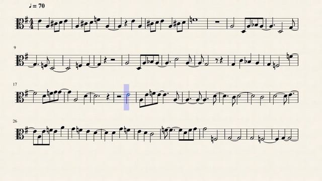 My Watch Has Ended (Game of Thrones) (viola sheet music) смотреть онлайн