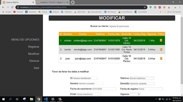 Sistema DAEFYS (HTML, CSS, VUE + SPA Y PHP) смотреть онлайн