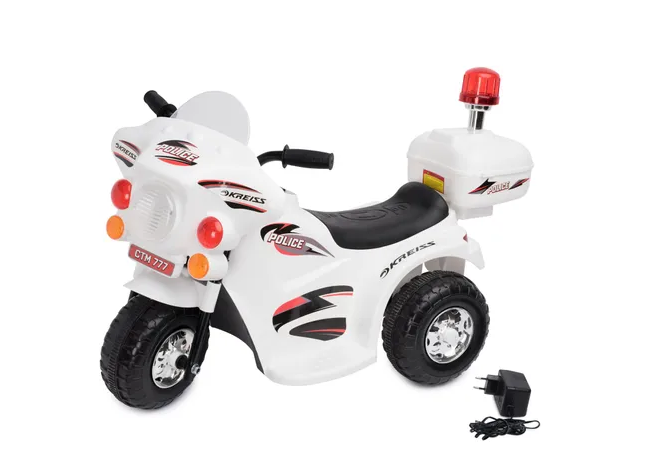 Мотоцикл Kreiss Полиция 6V / KREISS SCOOTER ТРЁХКОЛЕСНЫЙ СКУТЕР ПОЛИЦИЯ / Электромотоцикл смотреть онлайн