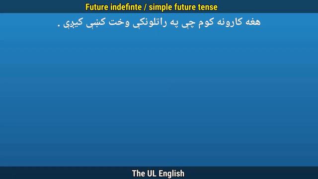 Future Indefinite| Future Simple Tense| English Grammar In Pushto| Lesson No.11 смотреть онлайн